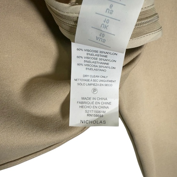 Nicholas Size US 6 Rosa Long Sleeve Crop Top in Semolina Beige - Picture 6 of 8